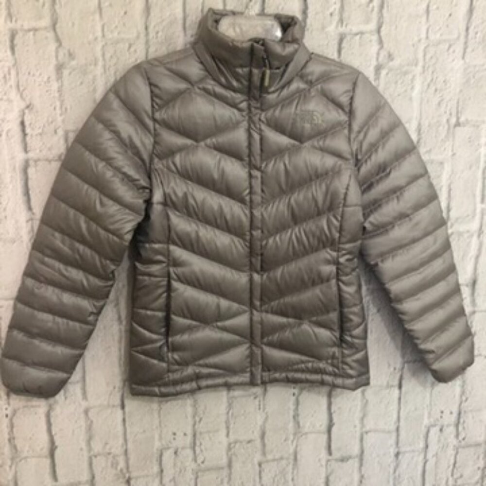 North Face Puffer 550 Silver Small